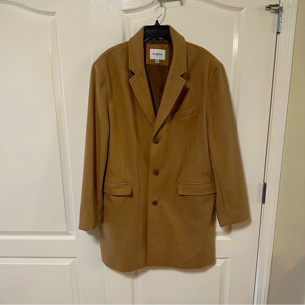 Men’s Goodfellow wool camel overcoat